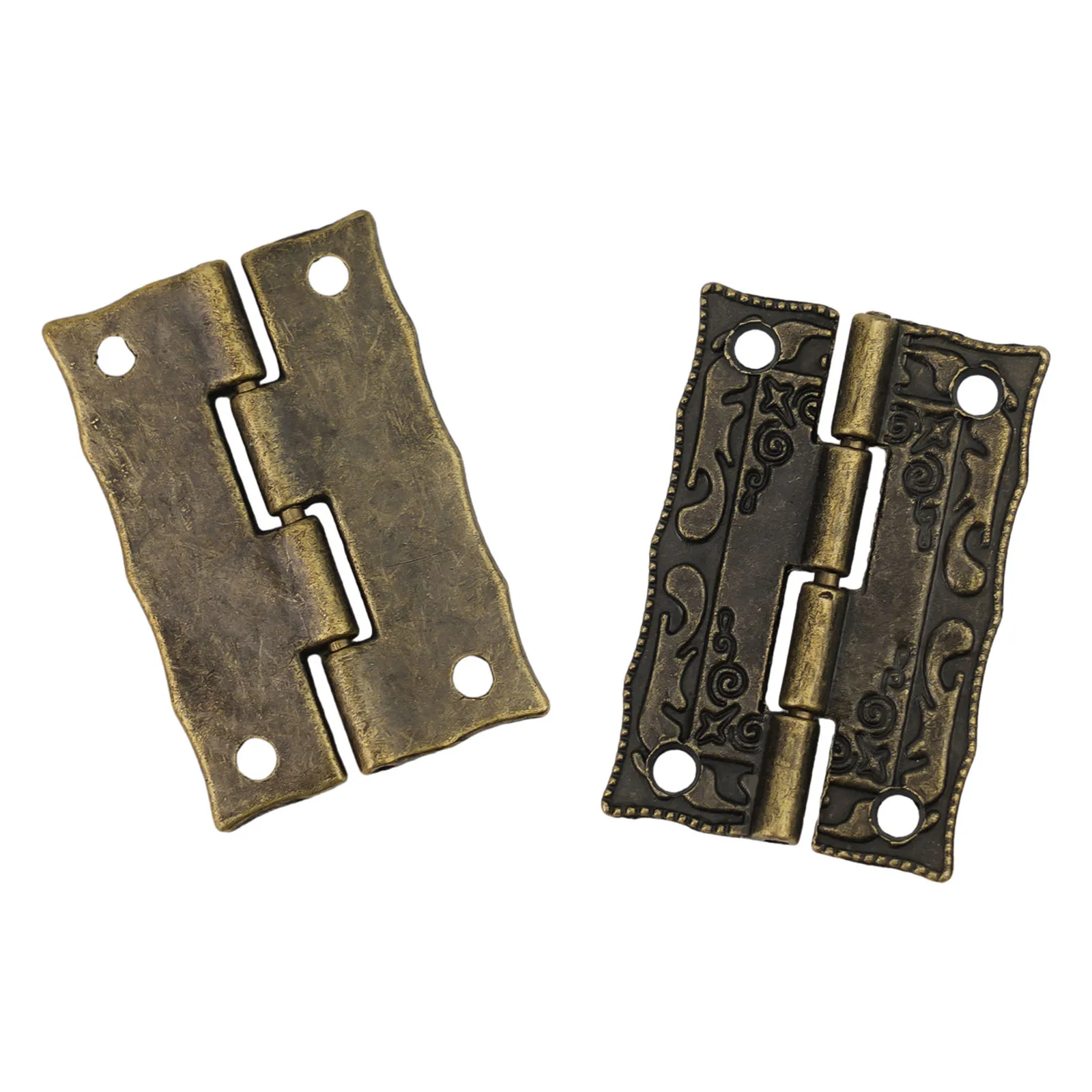 Hardware Kit with 4 Hinges 2 Locking Hasps and 28 Screws for DIY Wood Box Projects Wine Chests Tool Cabinets and Cupboards