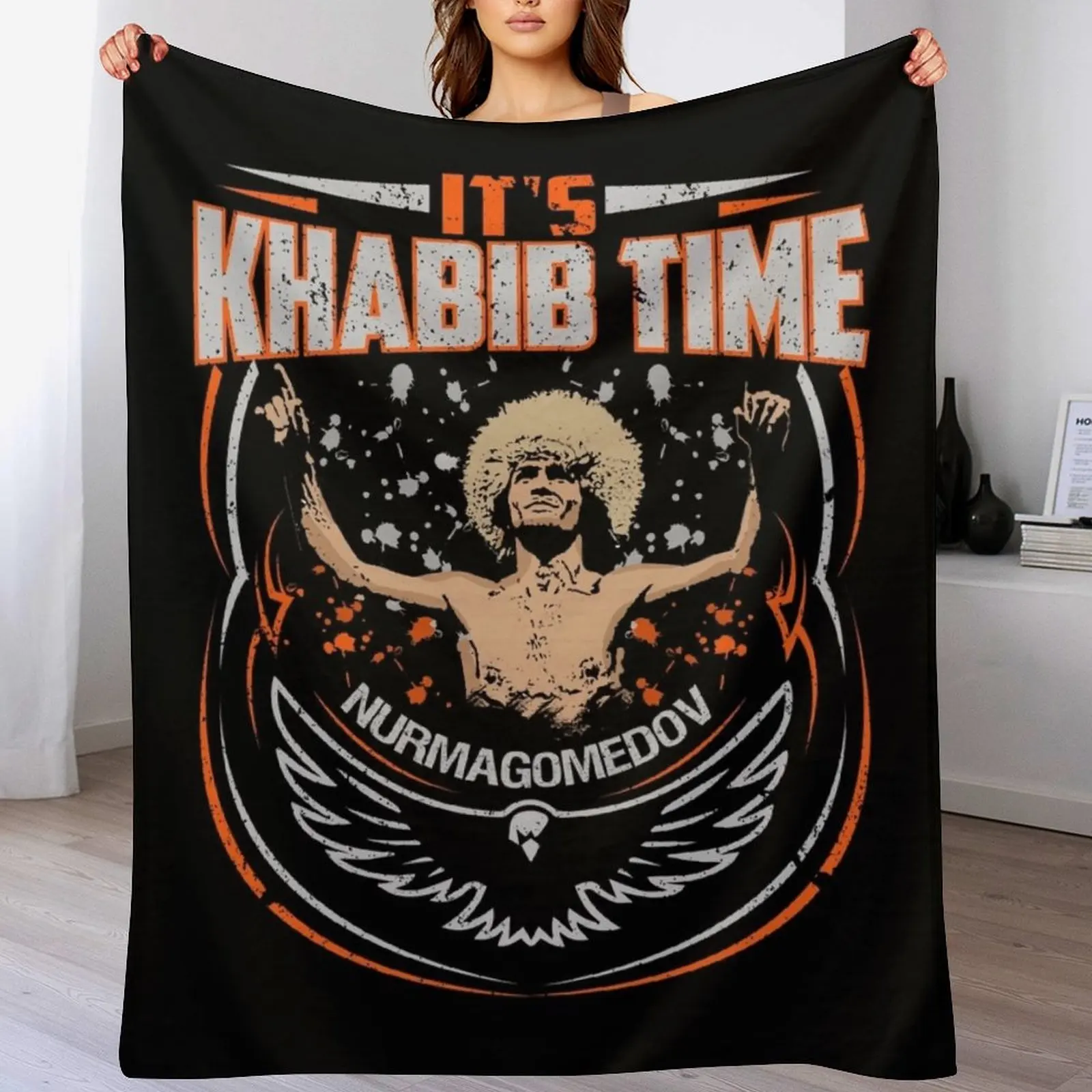 

Khabib Nurmagomedov Throw Blanket Long Lasting Soft Plush Blanket for Daily Use