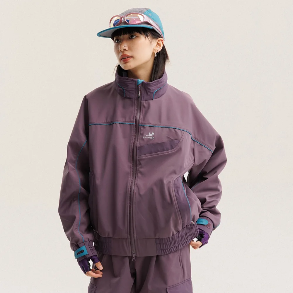 

Women Men Outdoor Fashion Sports Waterproof Windbreaker Track Soft Shell Techwear Hideable Hooded Cargo Jacket Loose Casual Coat