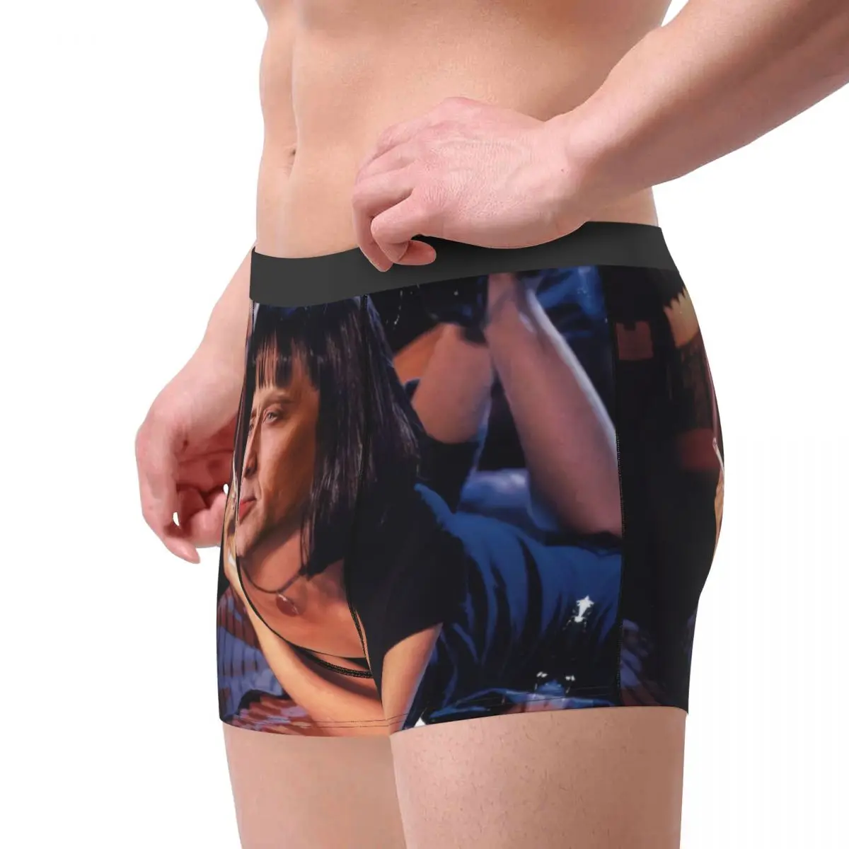 Custom Nicolas Cage Pulp Fiction Meme Boxer Shorts For Homme 3D Print Male Underwear Panties Briefs Stretch Underpants