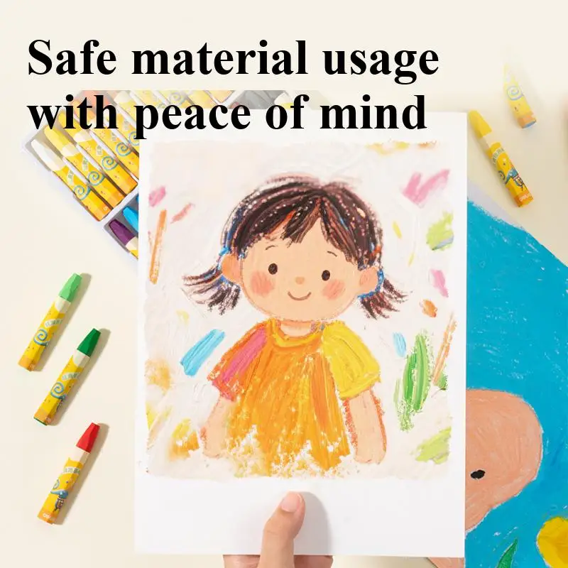 ديلي 6961-6964 أقلام تلوين شمعية ناعمة بألوان 12-36 لونًا أقلام رسم فنية معتمدة من الاتحاد الأوروبي والولايات المتحدة للرسم والتلوين الإبداعي #3