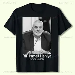 Ismail Haniya RIP T-shirt Yearn for Ismail Haniya Printing T Shirt Vintage O-neck Unisex Short-sleev Cotton Tee Breathable Tops