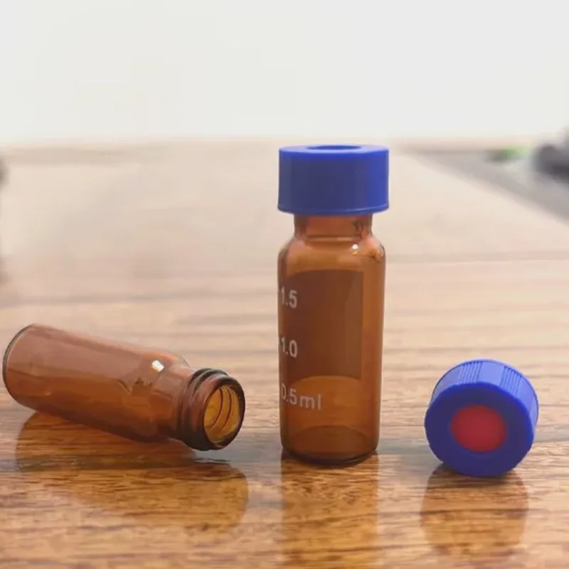 100pc Chromatography Vial 2ml with 9mm Lid, Auto Parse Sample Bottle, Scale Included - Premium Quality Tool Parts