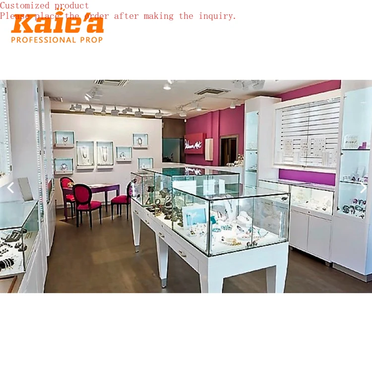 

Stainless Steel Jewelry Display Counter Metal Jewelry Shop Display Furniture Jewelry Shop Showcase