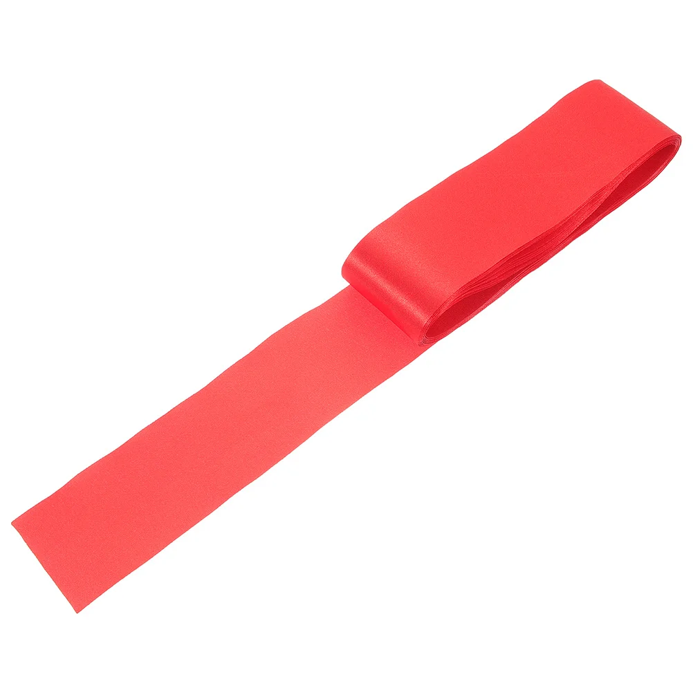 

Red Solid Ribbon Double Faced Sports Event Belt Race Finish Rope Sprinting Line School Sports Ribbon Wrapping Accessory