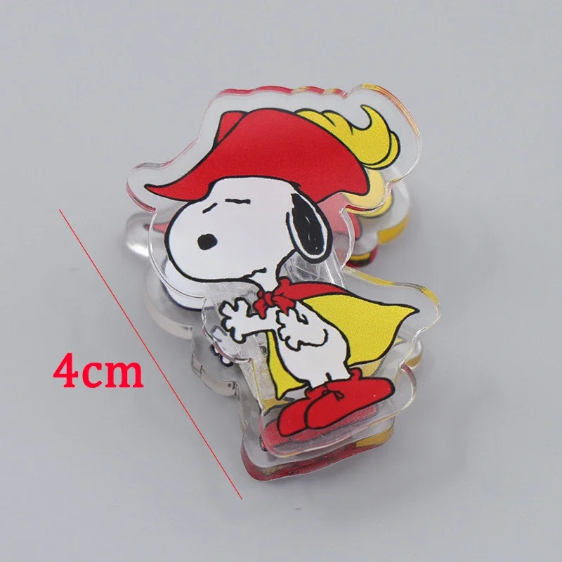 Snoopy Binder Clip Cartoon Test Paper Clamp Students School Binding Acrylic Decoration Kids Cute Office Ticket Stationery Clamps