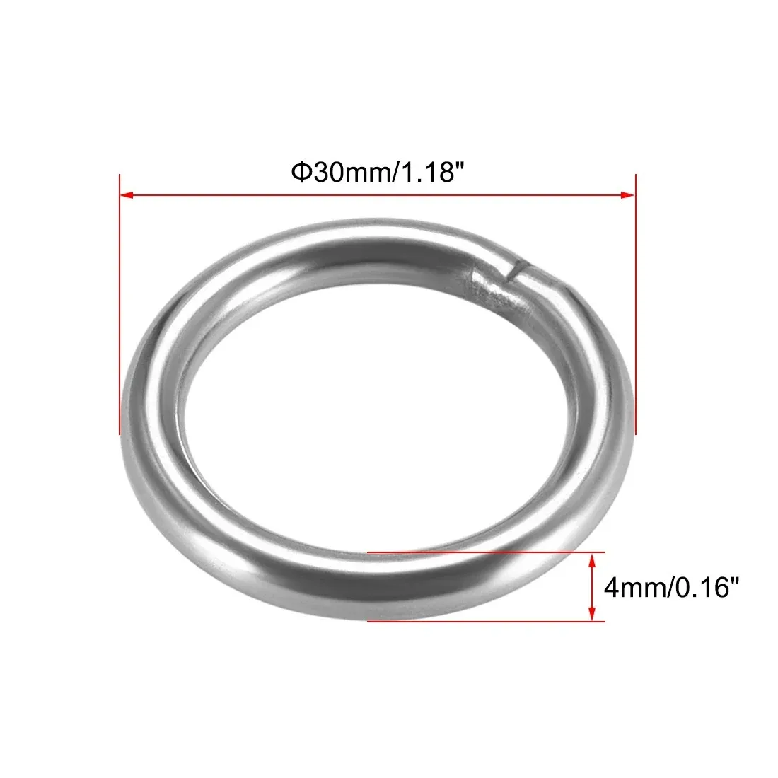 10p Rvs O Ring 20/30/40/50/60mm Binnendiameter 3/4/5mm Dikte Strapping Gelaste Ronde Ringen Penis Rondelles Anilha