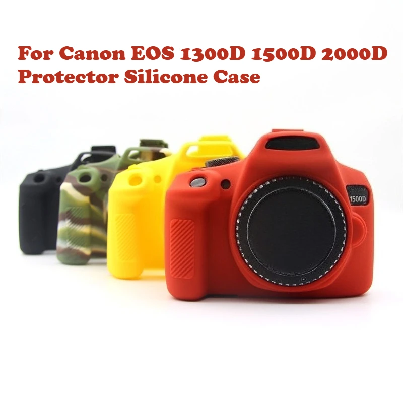 لكانون EOS 1300D 1500D 2000D حامي غطاء من السيليكون درع الجلد غطاء الجسم DSLR حقيبة الكاميرا