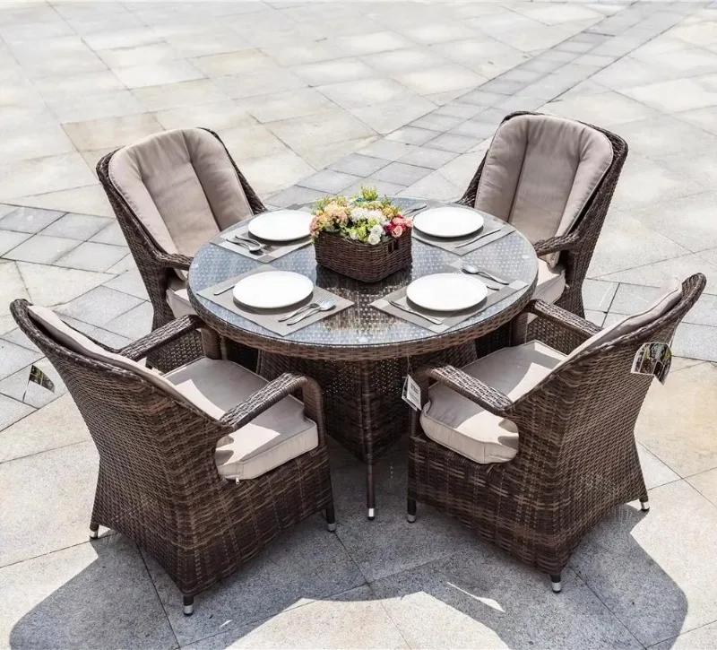 Outdoor Garden Rattan Furniture Outdoor Table and Chair Dining Garden Sofa Set Outdoor Furniture Bistro Set