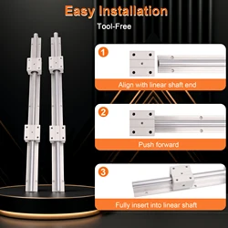 2set Linear Rail SBR10 300 350 400 450 500 550 600 700 800 900 1000mm 2pcs Linear Guide SBR10 + 4pcs SBR10UU Blocks for CNC