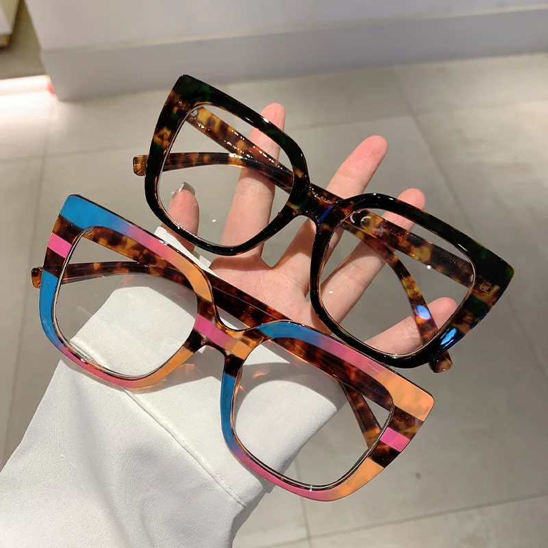 Gafas ópticas con forma de ojo de gato para mujer, anteojos de marca de lujo, montura graduada para miopía, Estilo Vintage, antiluz azul