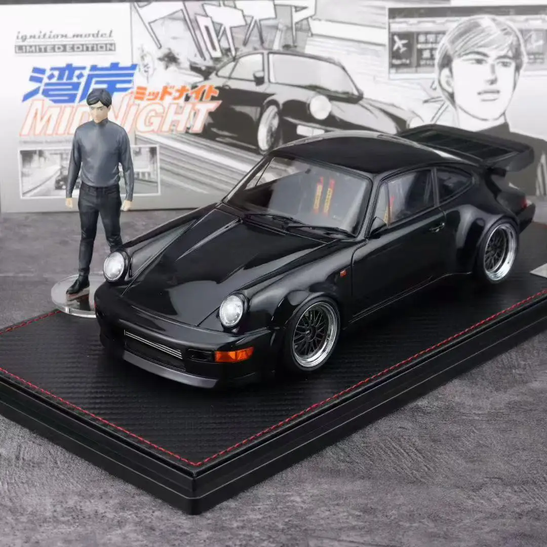 

IG 1:18 Midnight 930 Turbo Blackbird Puppet Simulation Limited Edition Resin Metal Static Car Model Toy Gift