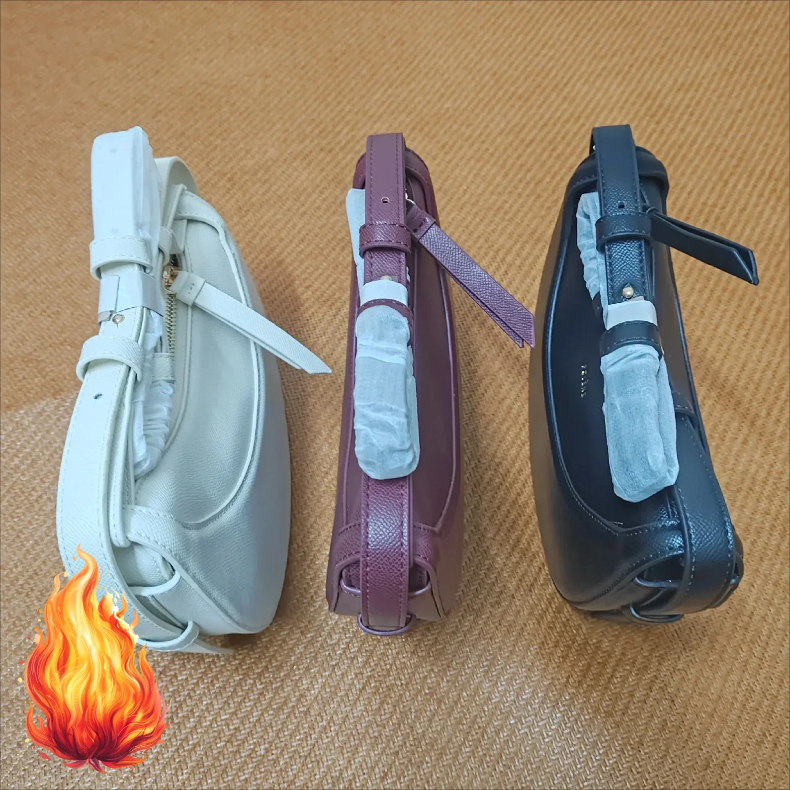 Bolso ligero y lujoso con forma de media luna para mujer, bolso de almacenamiento de hombro Simple con diseño de nicho Boling'en