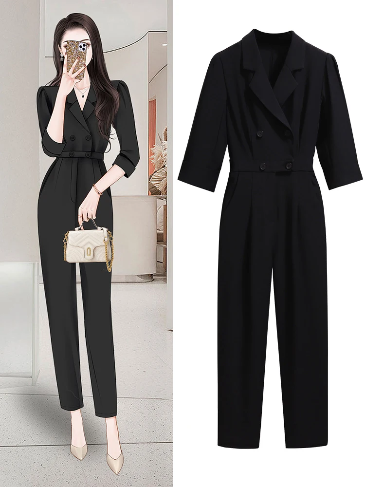 

Костюмный комплект Ele Bla: брюки с широкими штанинами и высокой талией, эффект похудения, весна 2026, женская мода