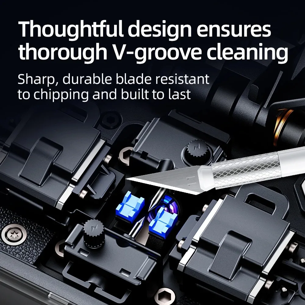 

Fiber Optic Fusion Splicer V-Groove Cleaning Pen Tool - Pen Tip Cleaning Device for Optimal Splicer Performance