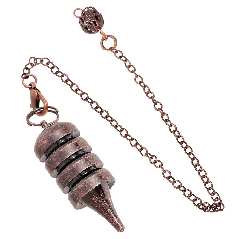 Vintage Healing Metal Pendulum for Dowsing Divination Gold Color Isis Copper Pendant Real Spiritual Reiki Pendulums Pendulo X021