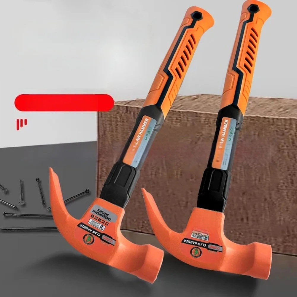 13 Inch Magnetic Claw Hammer With V Shape Nail Puller For Carpentry Home Multifunction Claw Hammer Hand Tool