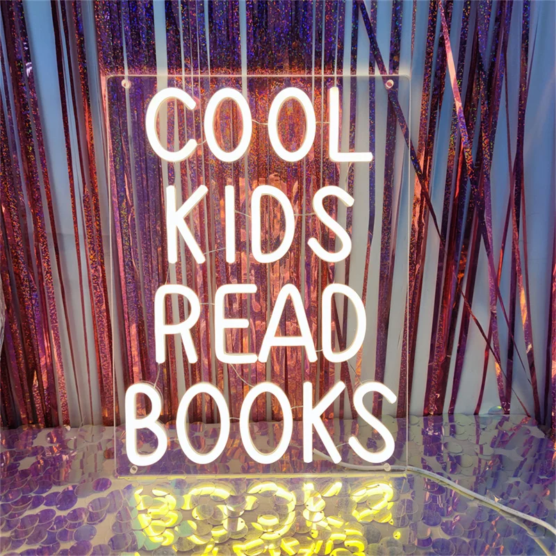 

Kid Reading Led Neon Sign Wall Art Neon Light Signs for Bedroom Library Decor Kid Room Party Decoration Usb Powered Neon Signs