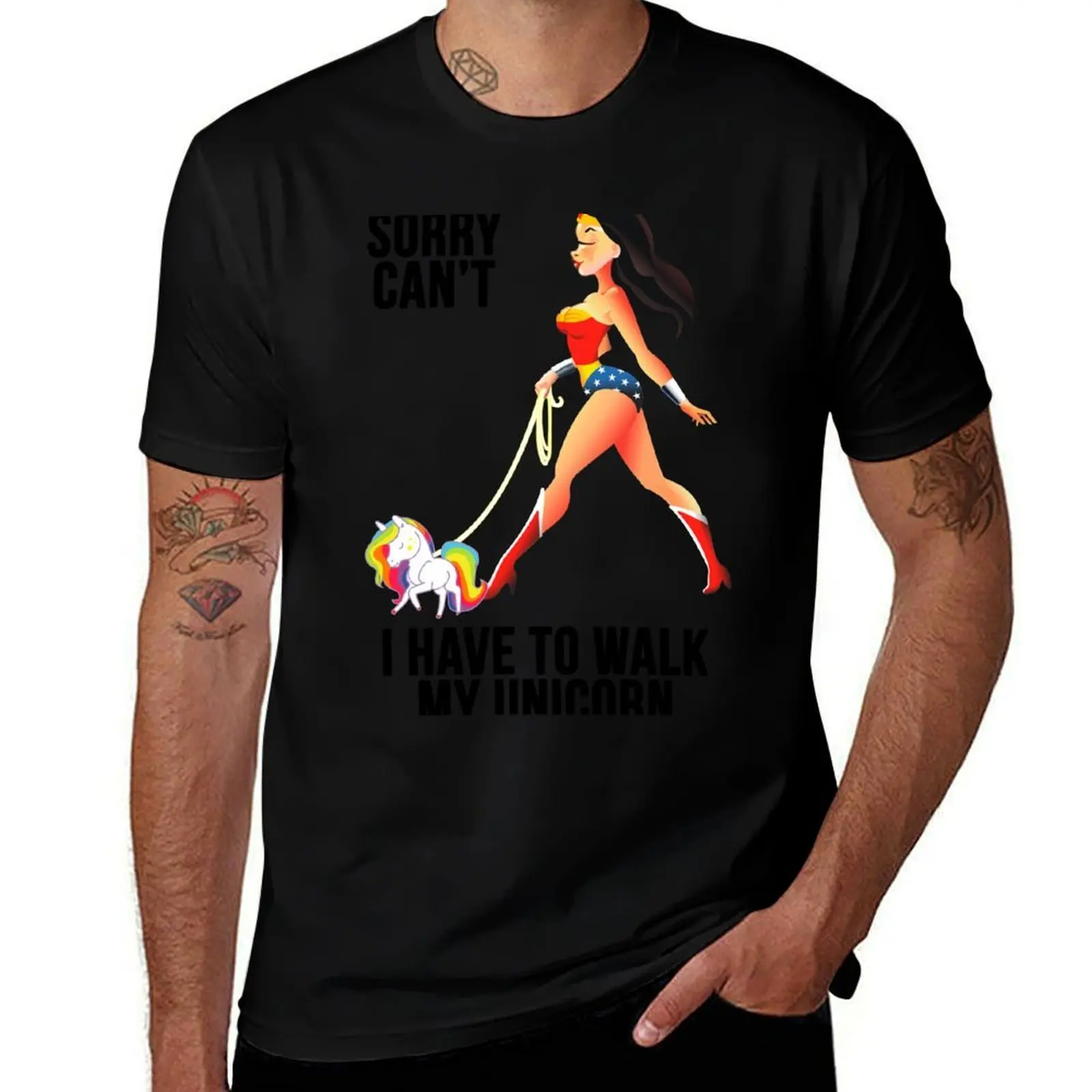 

Sorry Can't I Have to Walk My Unicorn T-Shirt t shirt man luxury printed t shirts for man T-Shirt