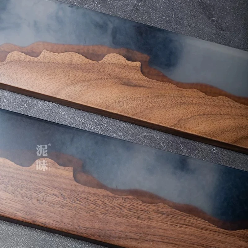 Custom Cedar Resin Keyboard Hand Rest Cute Anti Slip Comfortable Mechanical Keyboard Wooden Wrist Rest Pad Ergonomics Palm Rest