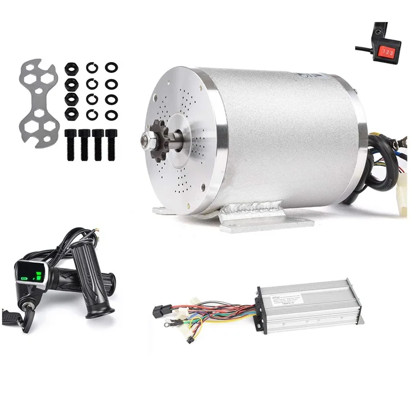 Kit completo de motor elétrico sem escova, dc, 36v, 48v, 1000w, 1500w, 16000w, 2000w, motor sem escova, quatro rodas, veículo elétrico