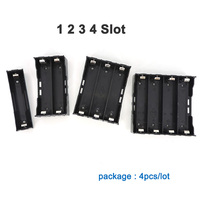 4pcs ABS 18650 Power Bank Cases 1X 2X 3X 4X 18650 Battery Holder Storage Box Case 1 2 3 4 Slot Batteries Container With Hard Pin