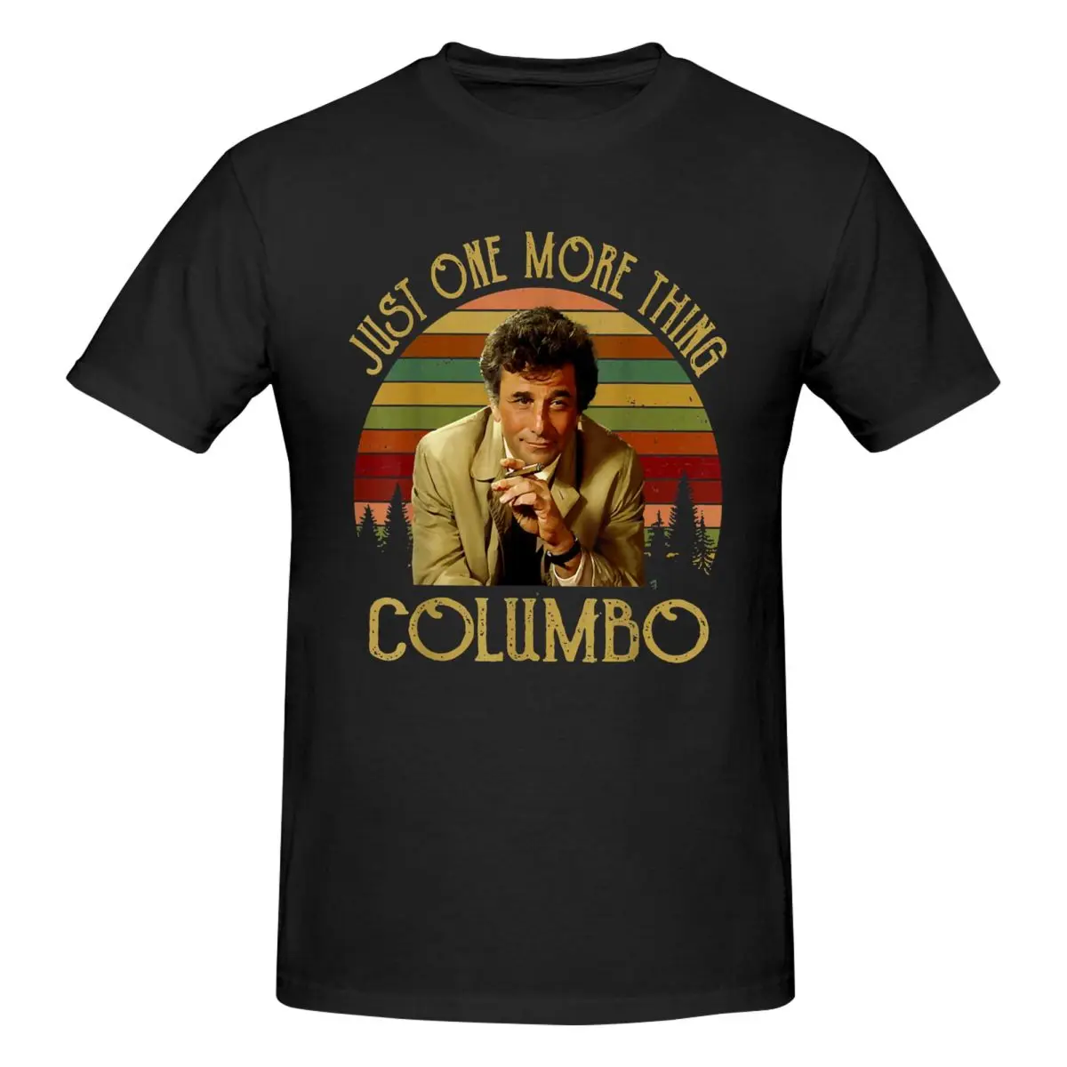 Men Columbo Vintage Just One More Thing T Shirt Vintage Oversized Cotton Custom Short Sleeve T Shirts For Men