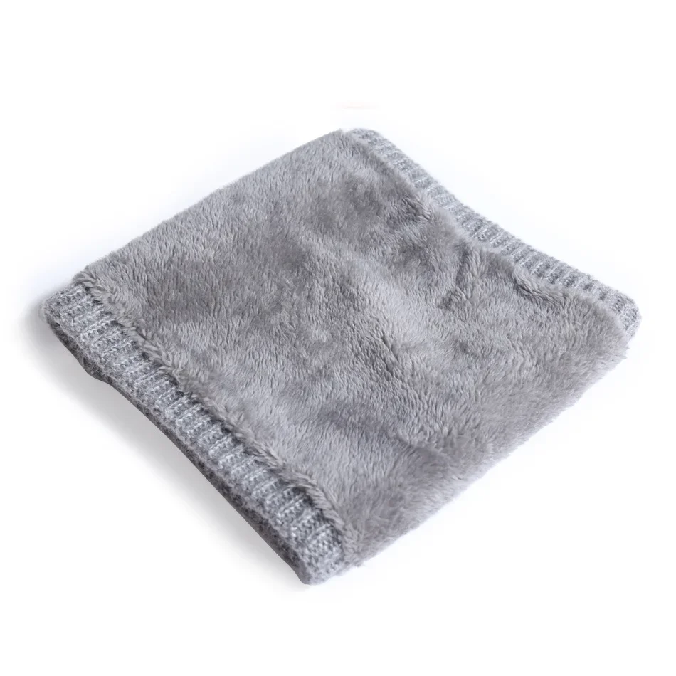 เด็กหญิง/เด็กชายฤดูหนาวถักผ้าพันคออินฟินิตี้ขนแกะขั้วโลกคออุ่น