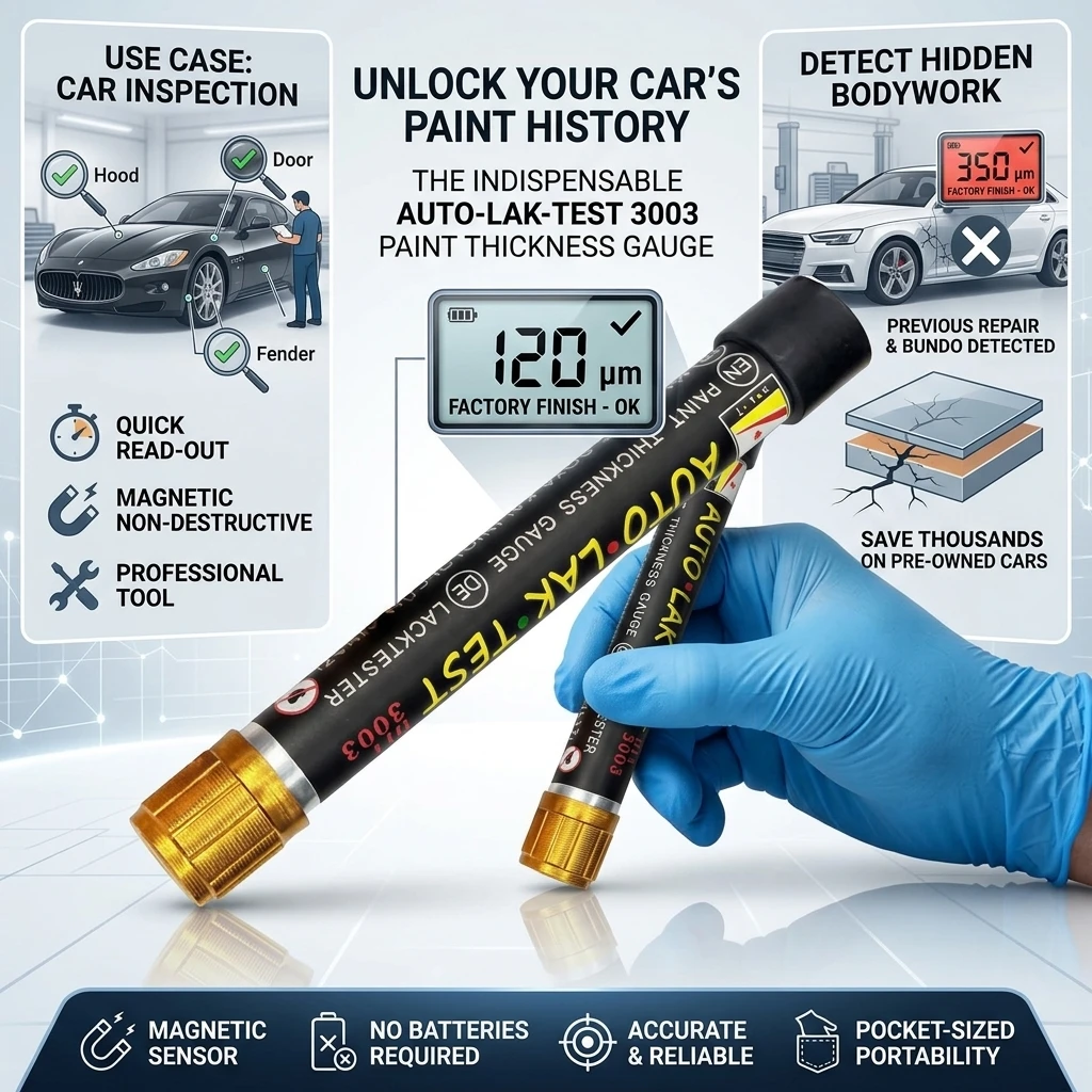 1PC Car Paint Thickness Tester Gauge Auto Paint Cars Paint Crash Check Test Paint Tester With Magnetic Tip Scale