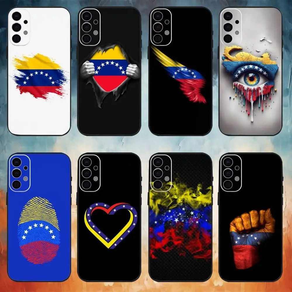 

V-Venezuelan Flag Phone Case For Samsung S25,S24,S21,S22,S23,S30,Ultra,S20,Plus,Fe,Note,10,9,5G Black Cover