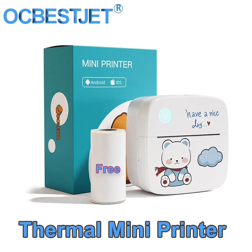 

B1 Mini Pocket Thermal Label Portable Printer Wireless Bluetooth Connect to Mobile Phone For Android iPhone Student Study Gift