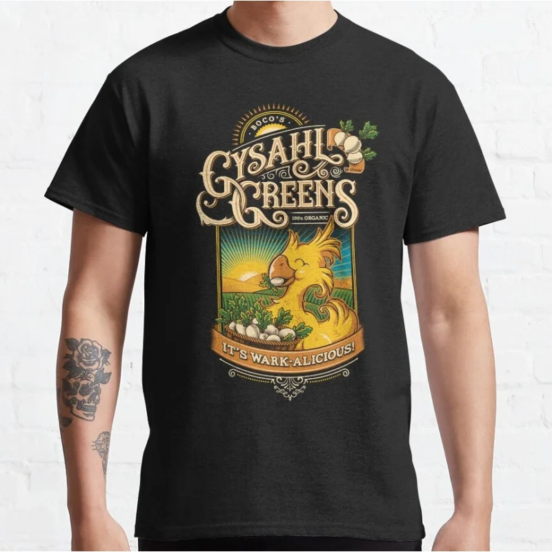 

Wark-alicious! Final Fantasy Gift t shirt for RPG gamer 100% cotton printed tee Men's Short Sleeve Graphic Clothes All size tops