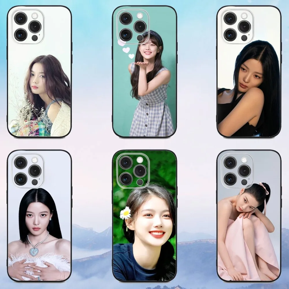 

Actor K-Kim yoo jung Phone Case For iPhone 16e,16,15,14,13,12,11,Pro,X,XS,Max,XR,Plus,Mini Soft Black Cover