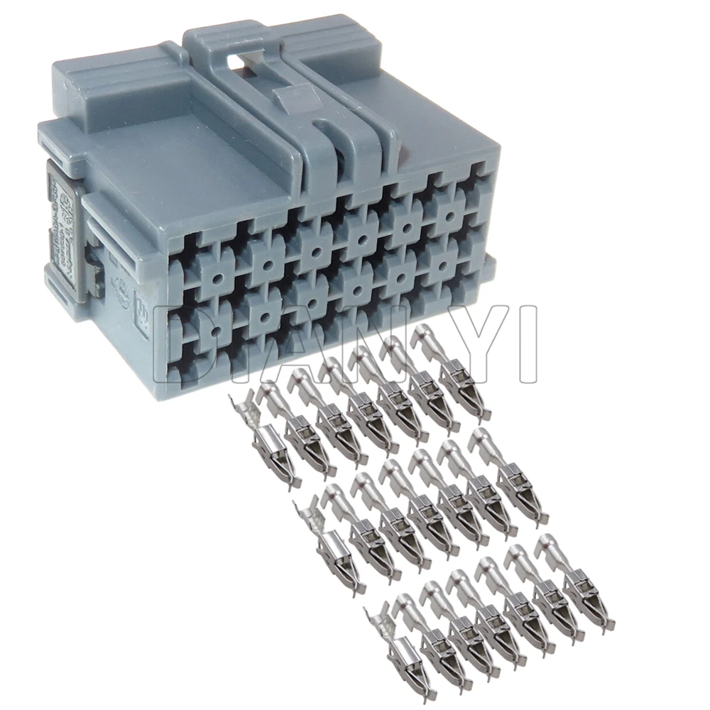 1 Set 21 Way AC Assembly Auto Power Amplifier Plug Car Unsealed Socket With Terminal 1-967625-3 967635-1