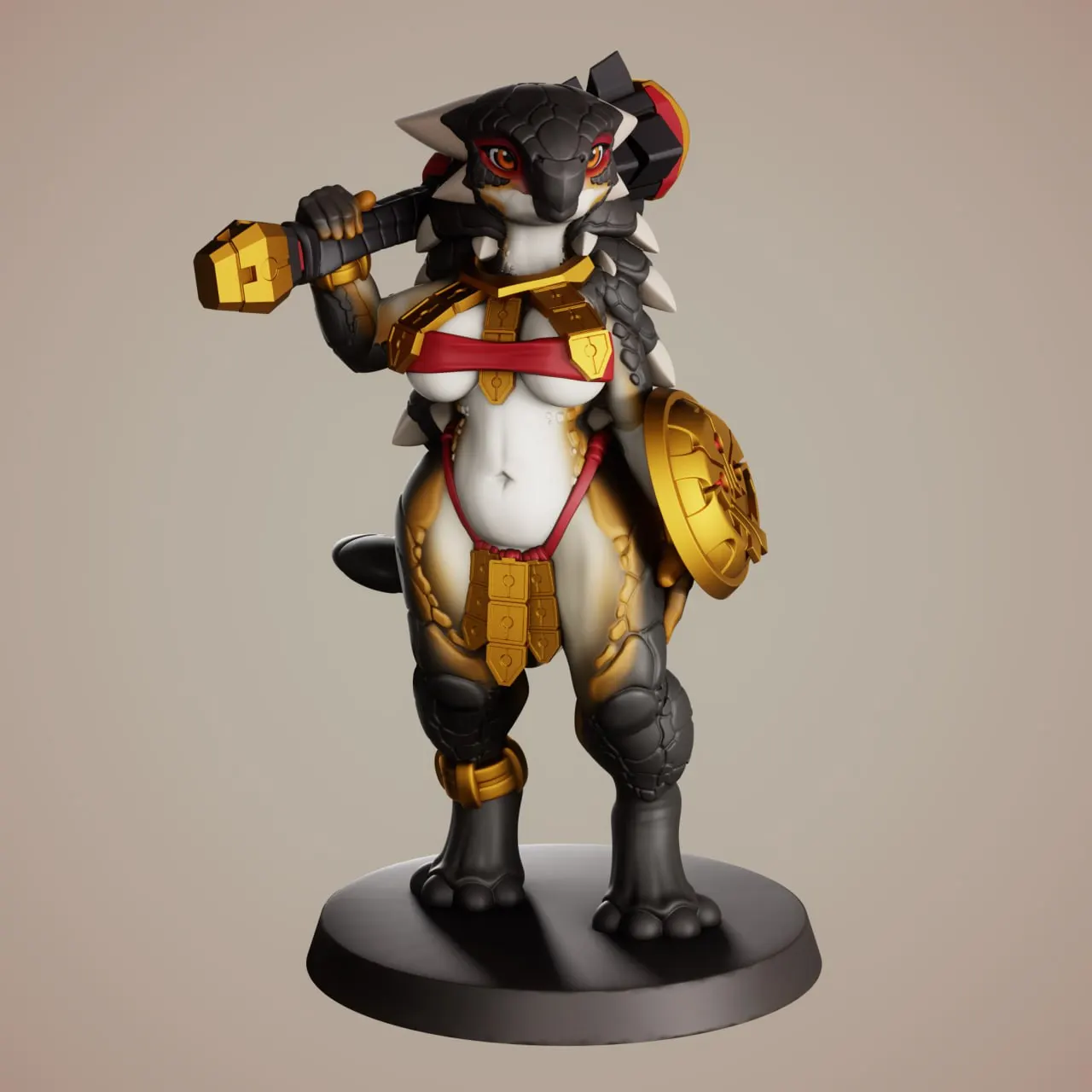 

1/24 NSFW Belle Ankylosaur Sexy Girl Resin Model Figure Toy Craft Unassembled Miniature Reduction Statue Unpainted Kit
