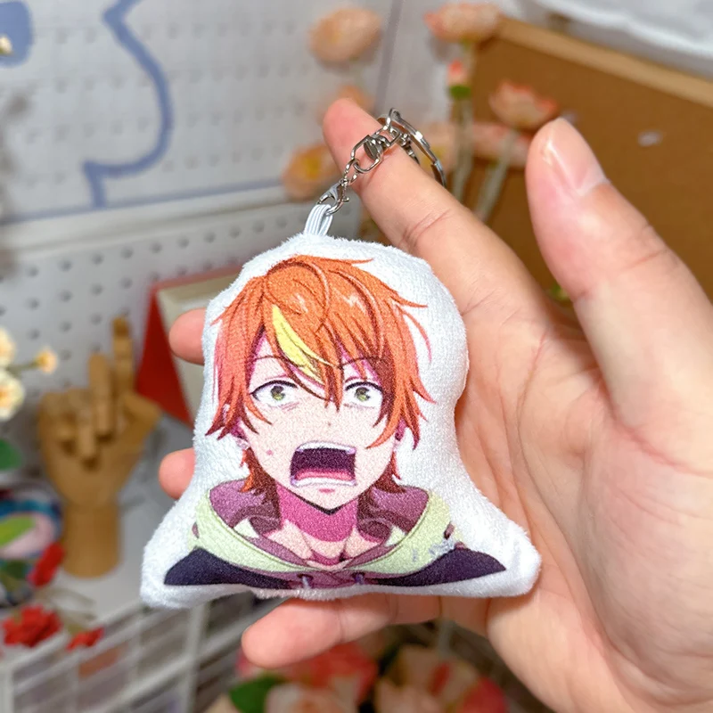 Shinonome Akito 10cm Stuffed Plush Anime Bag Voice Pendant Plush Keychain Voice Wrist Hanging Doll Adult Children Cute Gift Toys