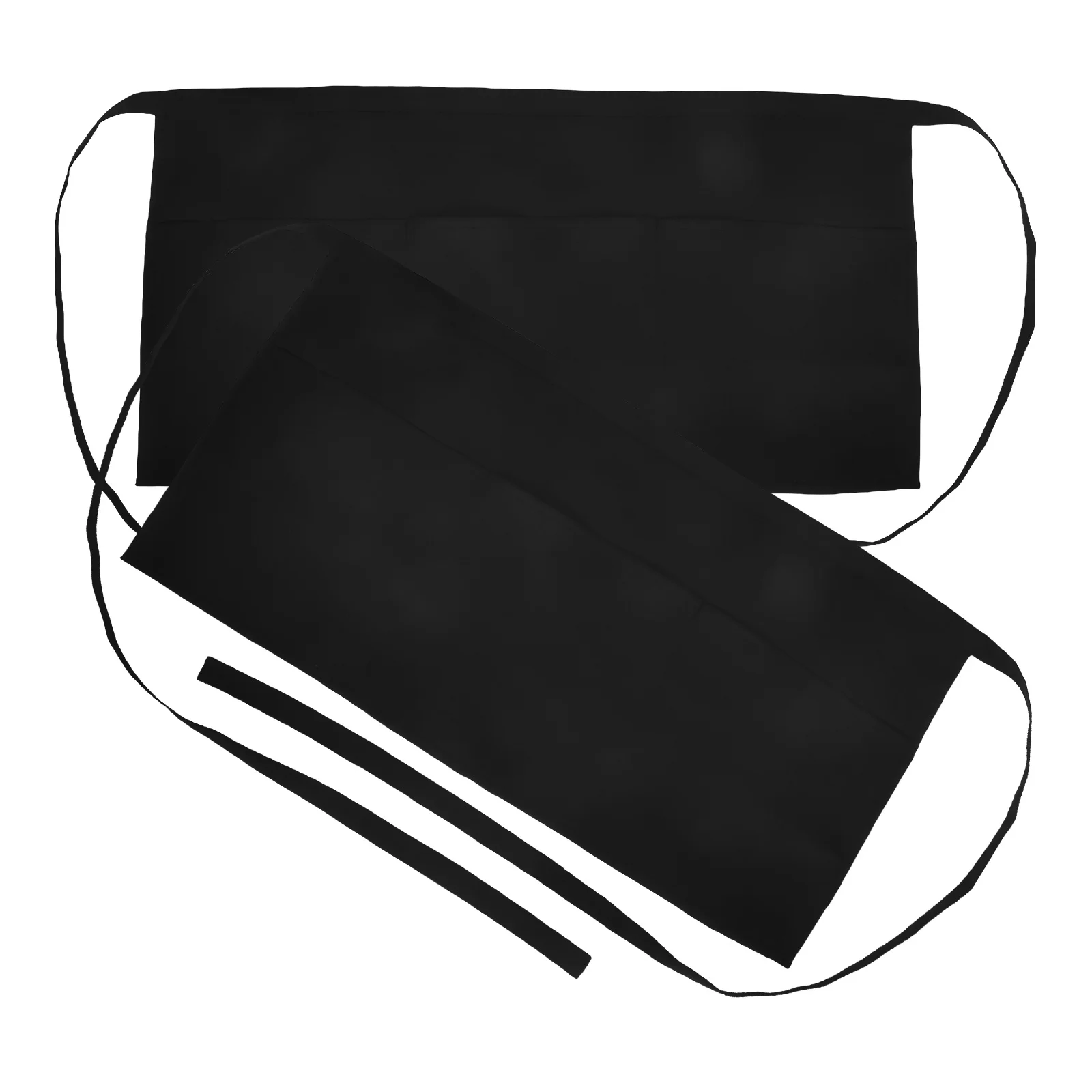 

2pcs Half- Apron Waterproof Oilproof Black Polyesters for Waitress Chef Kitchen Bistro Servers Cleaning