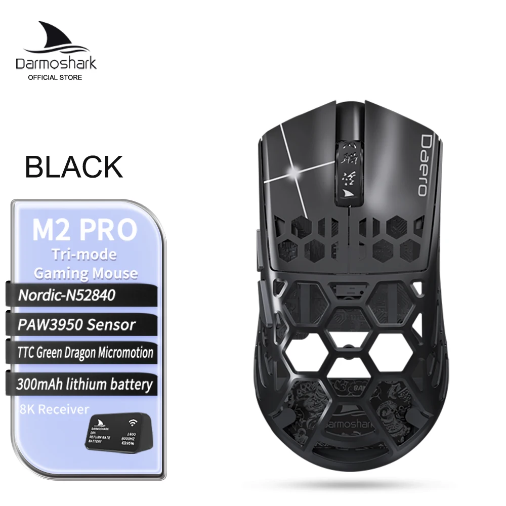 Darmoshark M2 プロゲーミングマウス 30K DPI ワイヤレス
