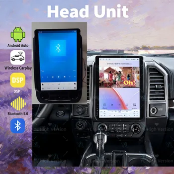 Ekran dotykowy Android 13, 14,5 cala, do Forda F150 2015-2022, CarPlay, GPS, radio samochodowe, odtwarzacz multimedialny, jednostka główna, Bluetooth, WIFI