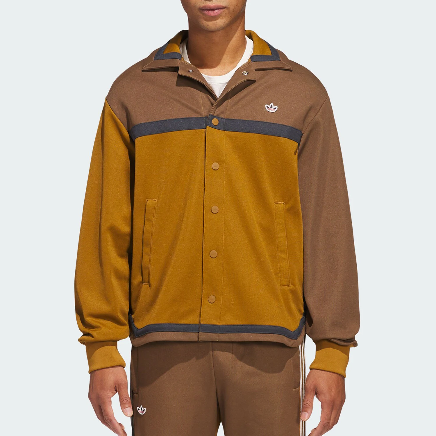 Adidas genuine clover men's and women's retro sports patchwork jacket IY8664