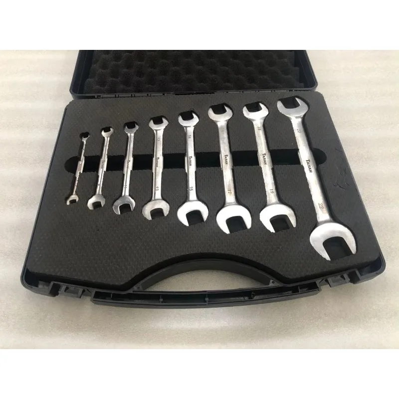 Non Magnetic Titanium Tools Set Double Open End Wrench 8pcs Corrosion-resistant Lightweight Efficient Hand Hard Case
