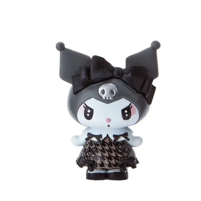 

6pcs Kawaii Sanrio Kuromi My Melody Lolita Housemaid Mini Action Figures Collectible Model Desktop Ornaments Gift for Girls