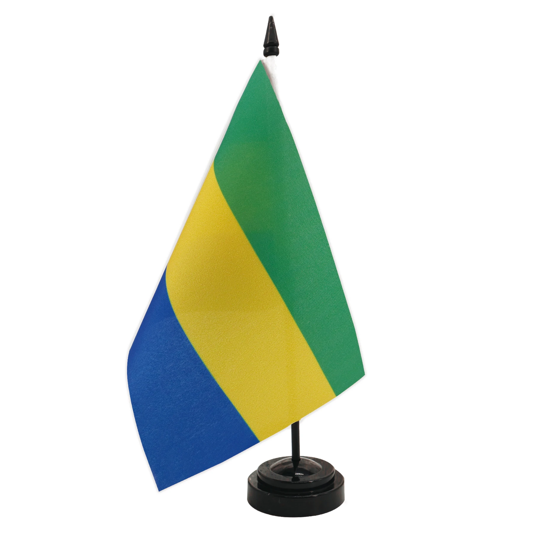 Gabon Desk Flag 5.5x8.3inch Conference Negotiation Flag Product Display Office Top Desk Ornaments Flags