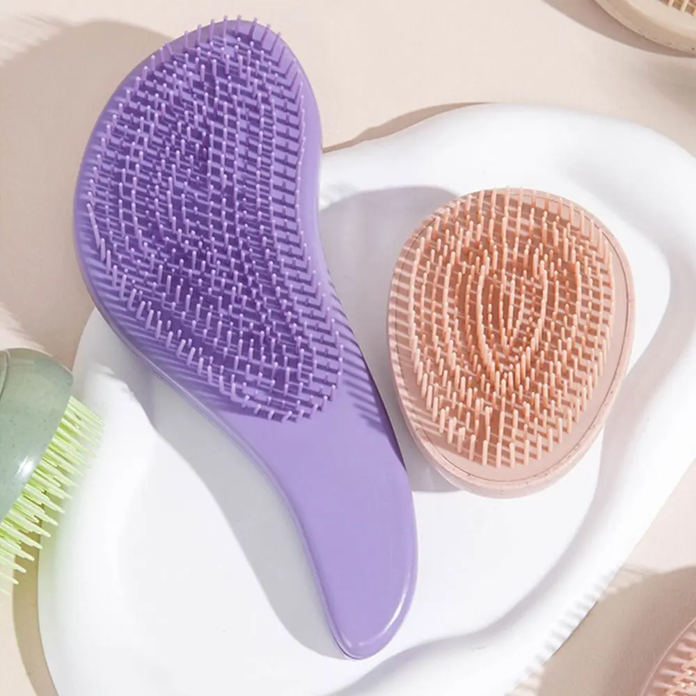 T/Egg Shape Wheat Straw Comb Set Anti-Static Portable Hair Styling Brush Set Anti-knotting Dry and Wet Dual-purpose