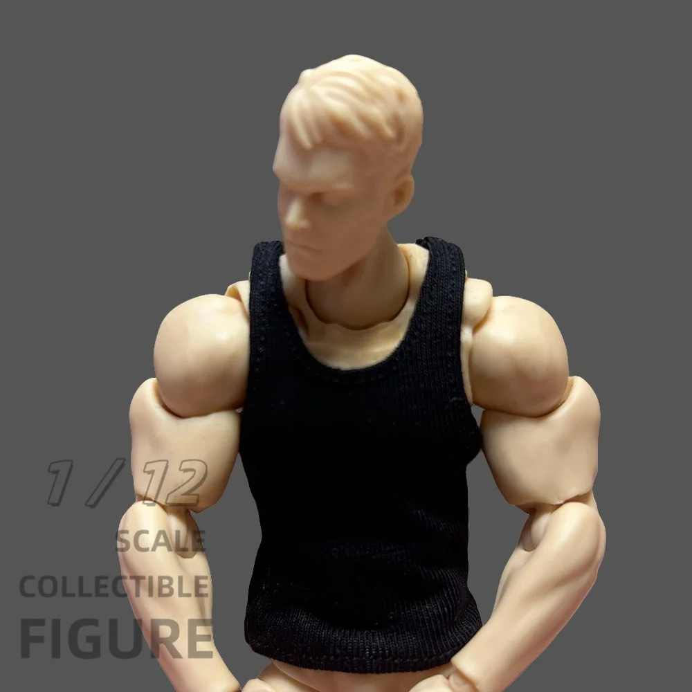 Colete fino masculino em escala 1/12, tanque esportivo para bonecos de ação de 6 polegadas 3A MEZCO