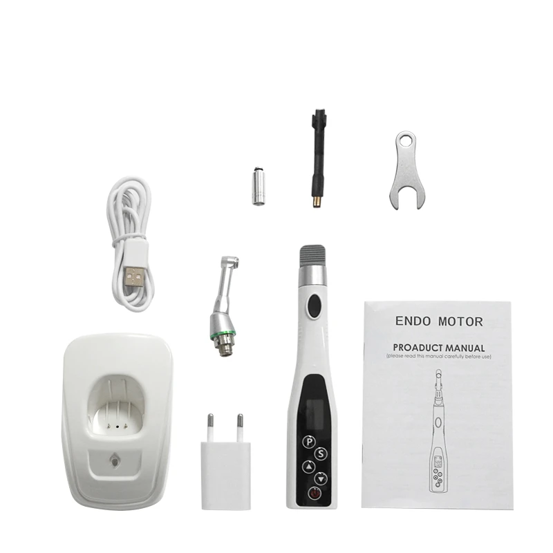 Dental Wireless Endo Motor Smart With LED Lamp 16:1 Standard Contra Angle Low Speed Handpiece Dentistry Endodontic Instrument