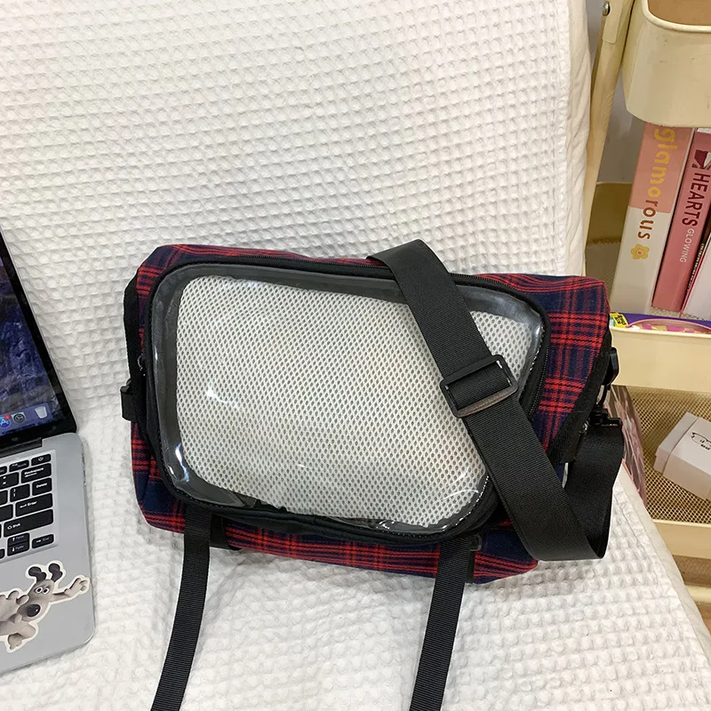 Richme Aesthetic Casual Women Bags Fashion New JK Uniform Harajuku Crossbody Shoulder Ita Bag Female Plaid Commute Bolso Mujer