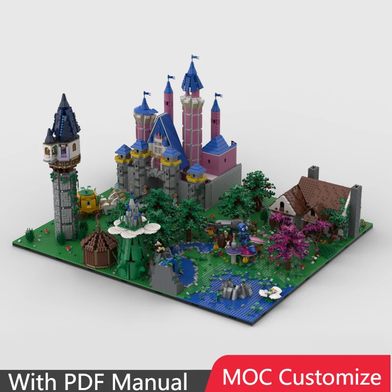 

Популярная 9950 шт. MOC сказочный мир, модель здания, головоломка на заказ, креативная сборка, подарки на Рождество и день рождения для друзей семьи