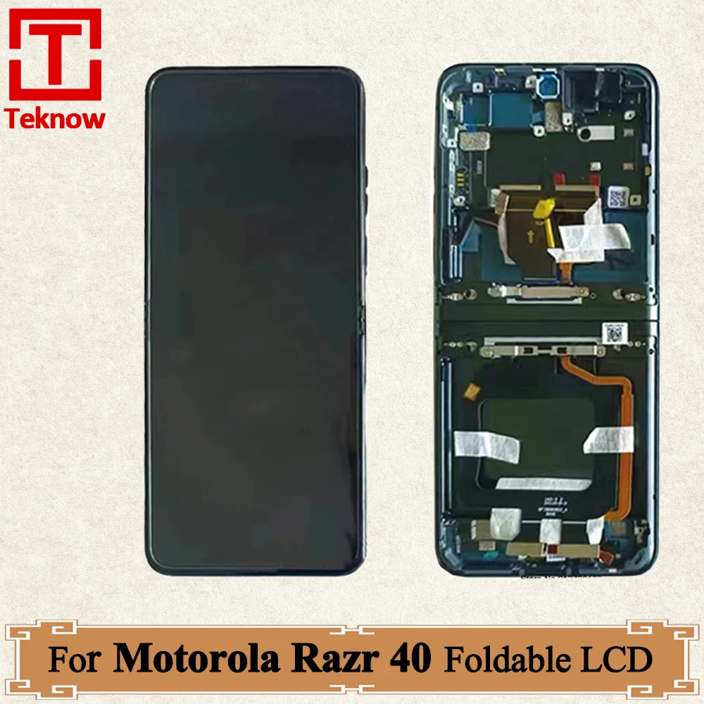 

6.9"Foldable LCD AMOLED For Motorola Razr 40 Razr Gen 3 LCD Display With Burn-shadow Touch Screen Digitizer Assembly Replacement