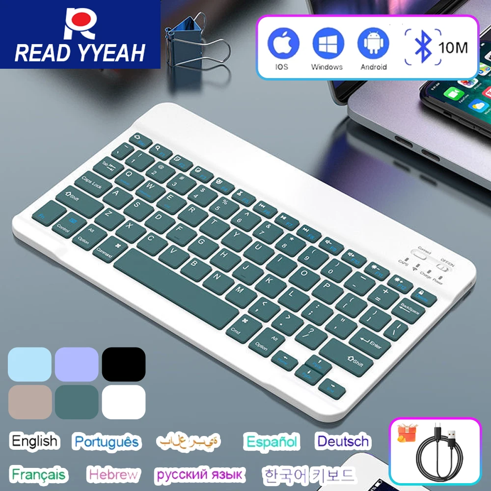 

Беспроводная Bluetooth-клавиатура-мышь для IOS, Android, Windows, Xiaomi, планшеты, телефона для iPad, мини-клавиатура, многофункциональное управление